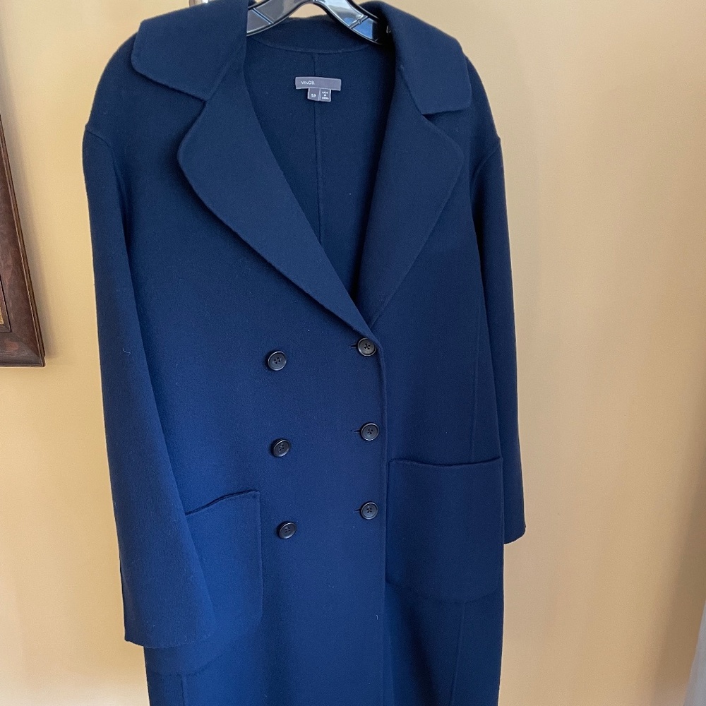 Vince Navy Double Breasted Jacket